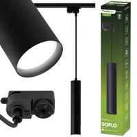 Závěsné závěsné svítidlo Rail 29cm Reflector GU10 LED SOPLO Black LUMILED