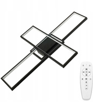 LED lustrová stropní lampa 92W CCT ARTESIA černá + dálkové ovládání