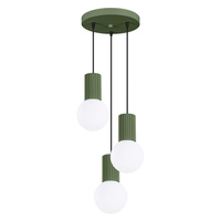 Stropní závěsné svítidlo 3x G9 Round Olive Modern Matte Halo Sollux