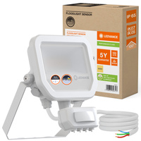 LED reflektor 8W 1100lm 3000K IP65 bílý se senzorem pohybu LEDVANCE Floodlight