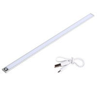 LED lišta na nábytek pod skříňovou lampu 3W 4500K 50cm s pohybovým senzorem stříbrná