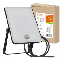 Reflektor LED 20W 3000K 1600lm IP65 černý s LEDVANCE ESSENTIAL SENSOR Motion Sensor