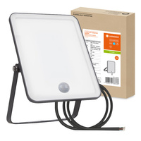 Reflektor LED 30W 4000K 2700lm IP65 černý s LEDVANCE ESSENTIAL SENSOR Motion Sensor