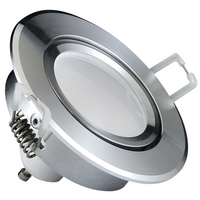 SUN OLAL vestavné stropní svítidlo. stříbrný lesklý hliník GOLDLUX (Polux) + LED GU10 3.5w