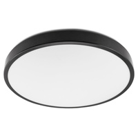 Plafond LED stropní svítidlo do koupelny 19W 4000K IP44 se senzorem pohybu ZOE LX Black 30cm