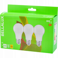 3x LED žárovka E27 A60 8.5W = 60W 806lm 2700K Teplá bílá 200° BELLALUX