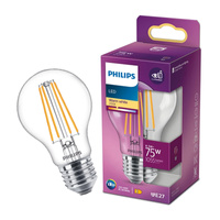 LED žárovka E27 A60 8.5W = 75W 1055lm 2700K Teplá bílá vlákno PHILIPS