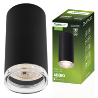 LED reflektorové stropní svítidlo Spot Tuba GU10 IP44 ADERO Black Lumiled