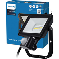 Reflektor LED 20W 1900lm 4000K IP65 černý s pohybovým a soumrakovým senzorem ProjectLine Floodlight PHILIPS