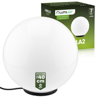 Venkovní lampa E27, KOULE LED IP65 40cm LUMIKULA2 LUMILED