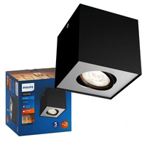 LED halogenové svítidlo pro povrchovou montáž 4,5W BOX Movable Black PHILIPS