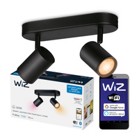 LED stropní svítidlo SPOT rail Black 2x 5W WHITE + RGB SMART WiFi WiZ