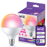 LED žárovka E27 G95 11W = 75W 2200-6500K + RGB SMART WiFi WiZ