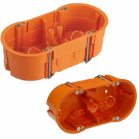 Hluboká elektroinstalační krabice pro sádrokartonové desky 2x60 se šrouby PAWBOL