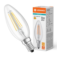 LED žárovka B35 E14 4W = 40W 470lm 2700K teplá bílá FILAMENT LEDVANCE