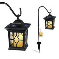 Solární zahradní lampa LED Drive-in Dekorativní lucerna Flame Fire Effect Lantern