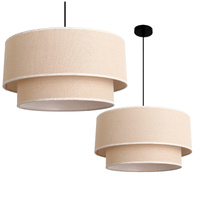 Bambusová dekorativní závěsná lampa E27 Boho Floven Round Kobi