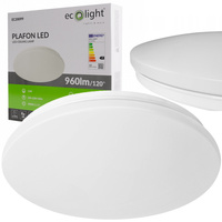Stropní svítidlo Plafond LED 12W 960lm 4000K Neutral IP44 Koupelna Ecolight