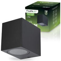 Zahradní nástěnná lampa GU10, čtvercové Černá ALLIUM LUMILED