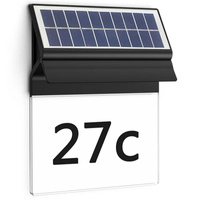 Solární zahradní lampa LED Osvětlené číslo domu Fasádní nástěnná lampa 2700K IP44 Senzor PHILIPS