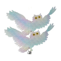 2x reflexní sova se zvonkem Závěsný plašič ptáků