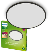 Zahradní LED stropní svítidlo venkovní SUPERSLIM CL550 15W 2700K IP44 kruhové stropní svítidlo černobílé PHILIPS