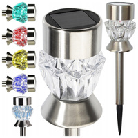 LED solární zahradní svítidlo. vestavěné CRYSTAL RGB