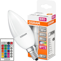 LED žárovka B37 Candle E14 4,9W = 40W 470lm 2700K RGBW 200° stmívatelná Pilot Retrofit Filament Osram