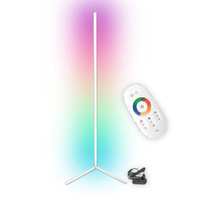 Rohová stojací stojací lampa bílá 20W RGB dálkový ovladač měnící barvu