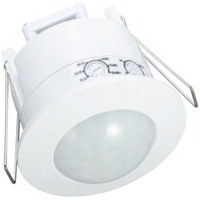 PIR pohybový a soumrakový senzor. zapuštěný 360°. 6m. vnitřní bílý