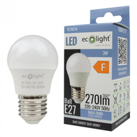 LED žárovka P45 E27 3W 270lm 6500K Cold Ecolight