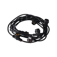 Venkovní zahradní girlanda světelný řetěz GRL 5xE27 IP44 6m Black Kanlux