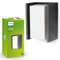 Zahradní lampa LED nástěnná lampa BRIDGE myGarden E27 IP44 obdélníková antracitová PHILIPS