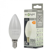 LED žárovka Candle B37 E14 7W 630lm 4000K Neutral Ecolight