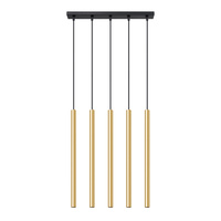 PASTELO 5L 5xG9 Zlatá moderní stropní závěsná lampa SOLLUX