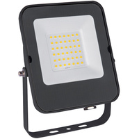 LED reflektor 30W 2400lm 6500K IP65 černý KOBI Premium MHN