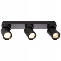 TIMO Stropní nástěnná lampa Nástěnná lampa Reflektor Pohyblivé halogenové svítidlo 3xGU10 Black LVT