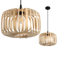 Bambusová dekorativní závěsná lampa E27 Boho Badingo Kobi