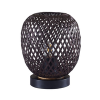 Dekorativní stolní lampa E27 Black BAMBOO NATURAL Sanico Goldlux