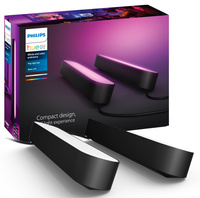 Philips HUE Play Set dvou černých stolních lamp + napájecí adaptér 78202/30/P7