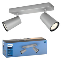 Stropní svítidlo LED PAISLEY 2x GU10 Reflektorové svítidlo Moving grey PHILIPS