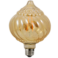 LED žárovka E27 BC125 450lm 4W 2700K Teplá bílá 320° Filament GOLDLUX (Polux) Vintage Amber Dekor.