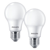 2x LED žárovka E27 A60 8W = 60W 806lm 2700K Teplá bílá PHILIPS