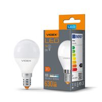 LED žárovka E14 G45 Ball 7W = 50W 630lm 4000K Neutral 240° Videx