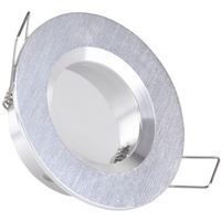 Kulaté stříbrné broušené vestavné svítidlo BORAS Očko MR16 IP44 GOLDLUX (Polux)