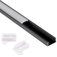 Hliníkový profilový štít pro LED pásky černý Sanico Goldlux