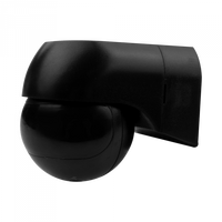 PIR senzor pohybu a soumraku IP44 pro povrchovou montáž černý 12m 180° CP Ecolight