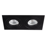 LED GU5.3 Obdélníkové černé bodové svítidlo Seidy Kanlux pro zápustnou montáž