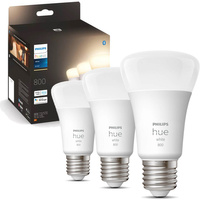 3PAK LED žárovka E27 A60 9W 2700K Warm PHILIPS HUE White Bluetooth Zigbee