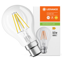 LED žárovka A60 B22d 6,5W = 60W 806lm 2700K teplá bílá FILAMENT LEDVANCE